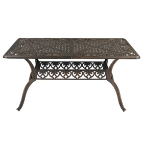 59in Desktop Mosaic Garden Cast Aluminum Table Bronze