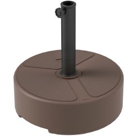 Round Patio Umbrella Base Holder, Heavy Duty Outdoor Umbrella Stand Base, Filled Up To 44lbs With Stand Or 40lbs With Water For Garden, Poolside, Brow