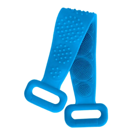 Silicone Back Scrubber Belt For Shower Exfoliating Foaming Body Wash Strap Brush Bristles Massage Dots