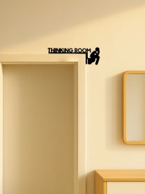 1pc Modern Metal Toilet Door Sign,Room Wall Sculpture, Home Decor