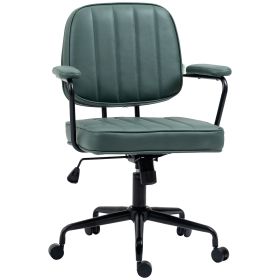 Vinsetto Ergonomic Microfiber Desk Chair Swivel Adjustable Height Tilt Green