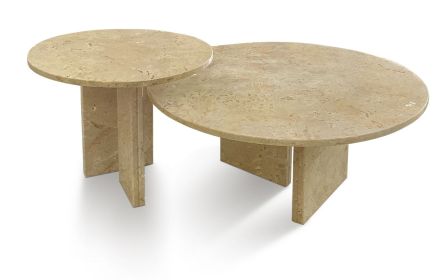 Glod Yellow Beige natural marble coffee table set,small table,natural stone