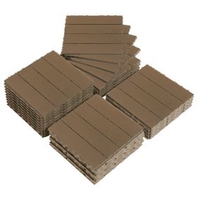 Plastic Interlocking Deck Tiles, 27 Pack, 11.4"x11.4" Waterproof Flooring Tiles for Indoor and Outdoor