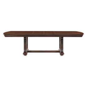 Traditional Formal Dining Room Furniture 1pc Table with Separate Extension Leaf Classic Routed Pilasters