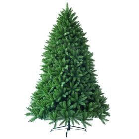 5FT Artificial Green Christmas Tree - 600 Realistic PVC Tips, Hinged Design, Sturdy Metal Stand