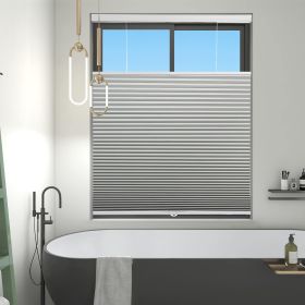 WELLSOURCE Blackout Cellular Shades Cordless, Top Down Bottom Up Blinds for Windows, 1.5" Single Cell Pleated Honeycomb Window Shades for Bedroom (Color: Blackout-Gray, size: Contact us)