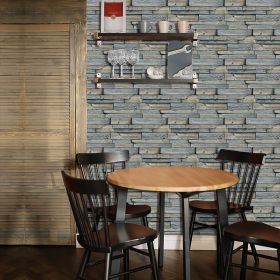 12 Pcs/Set Irregular Color Blocked Wood Grain Peel And Stick Wallpaper PVC Water Resistant And Oil Proof Hanging Decorative Tiles For Kitchen Bat (PCS: 48MW003)