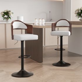 This bar stool set consists of 2 pieces. You can freely place the stools in any setting, such as bars, kitchen islands, restaurants, counters (Color: White)